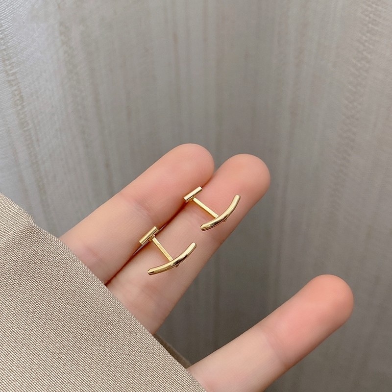 Khuyên Tai Mạ Vàng Hình Mặt Cười Thiết Kế Mới