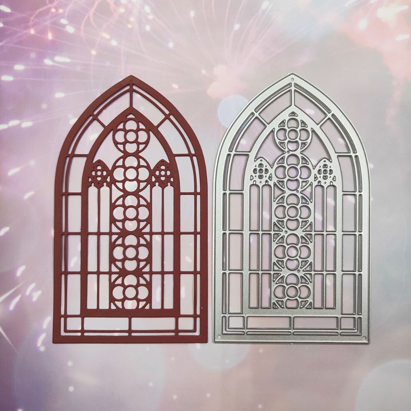QQ Khuôn Cắt Giấy Kim Loại DIY Hình Cửa Sổ Độc Đáo