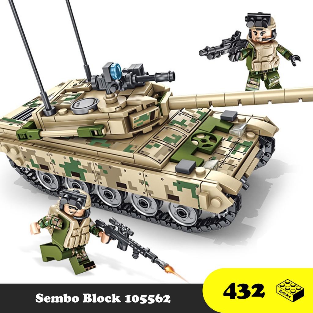 Đồ chơi lắp ráp Tank Sembo Block 105562 - Xe tank bọc thép VT-4 - IRON RELOAD VT-4 MAIN BATTLE TANK