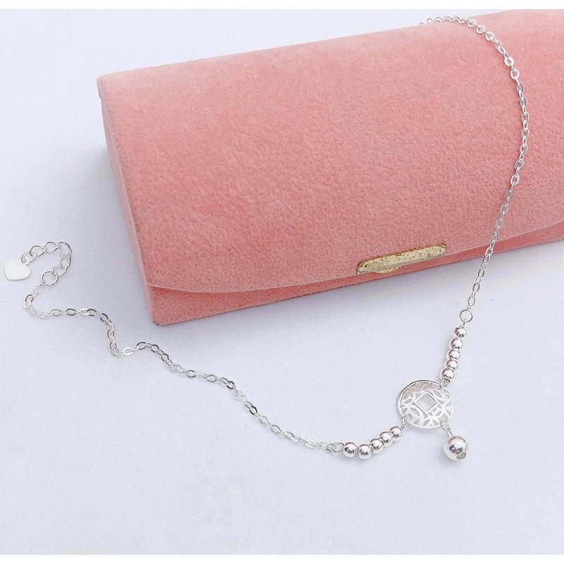 Lắc tay, lắc chân bạc ta DaLiA Jewelry hình kim tiền