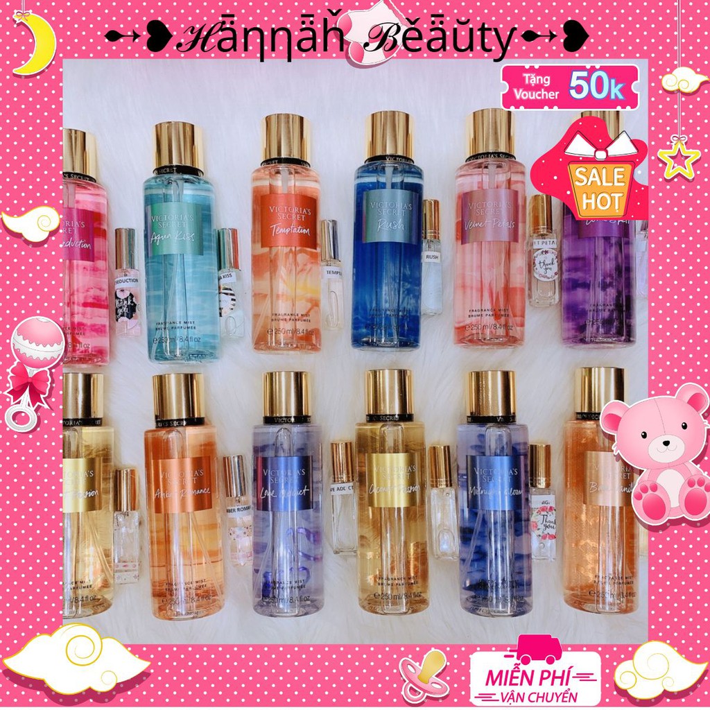 [ Bill Mỹ ] [ 10 ml ] Xịt thơm toàn thân Victoria Secret và Bath Body Works