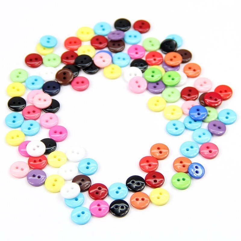 Nút Áo Nhựa 2 Lỗ Size 10mm nhiều màu