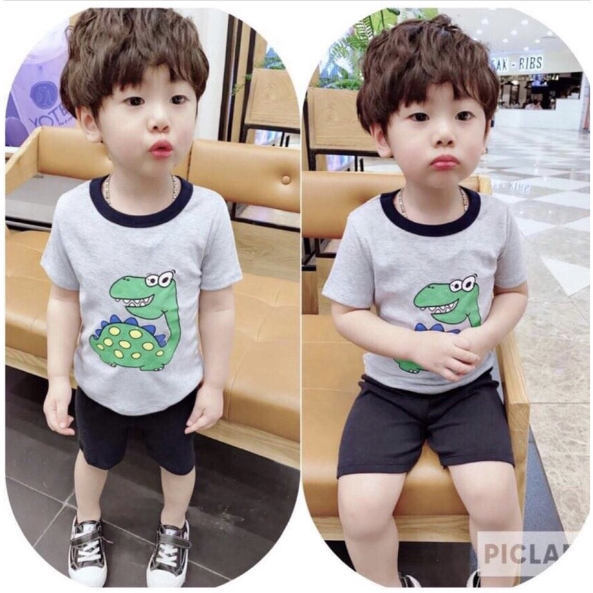 Bộ cotton cộc tay cho bé trai