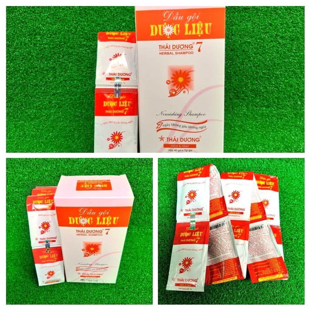 Dầu gội Thái Dương 7 - 7 ngày không gàu không ngứa - dây 10gói x 7g