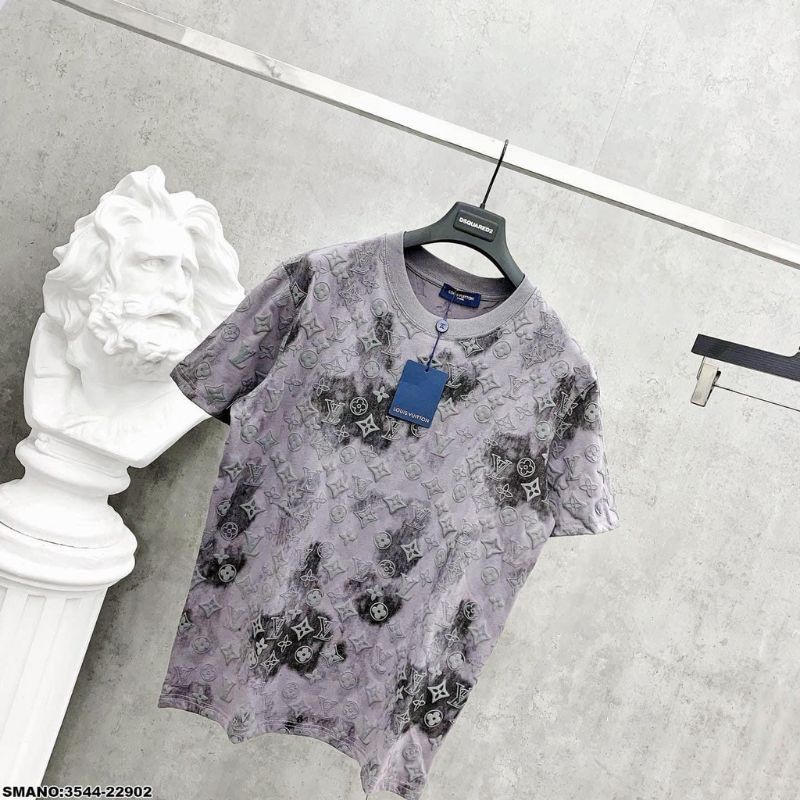 Áo Thun Loang Lv Chất Cotton Mát Mẻ Nam Nữ - Áo Phông Lv Dáng Rộng Nam Nữ