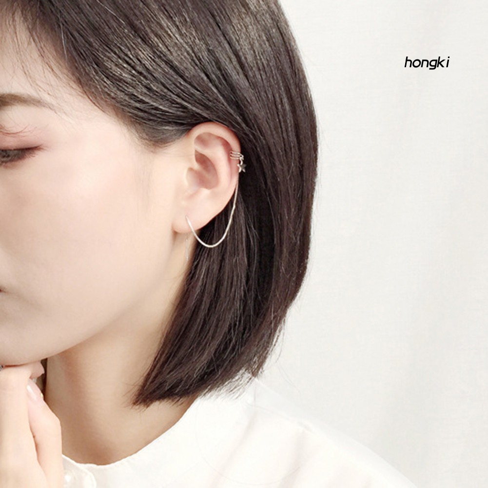 Bông Tai Dáng Dài Hình Ngôi Sao Thời Trang Cho Nữ