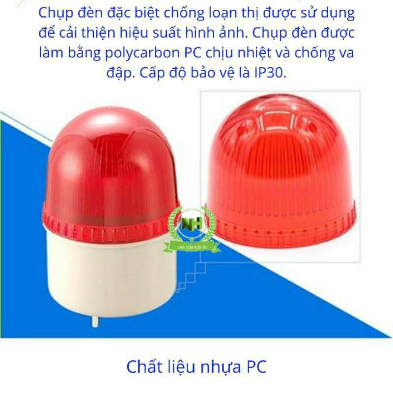 ĐÈN XOAY CẢNH BÁO (Đèn LED) CÓ CÒI VÀ KHÔNG CÒI TB- 72D/DJ 24V-220V