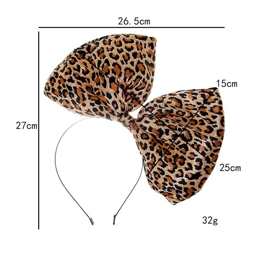 Băng Đô Nơ In Họa Tiết Da Báo Dễ Thương Dành Cho Nữ