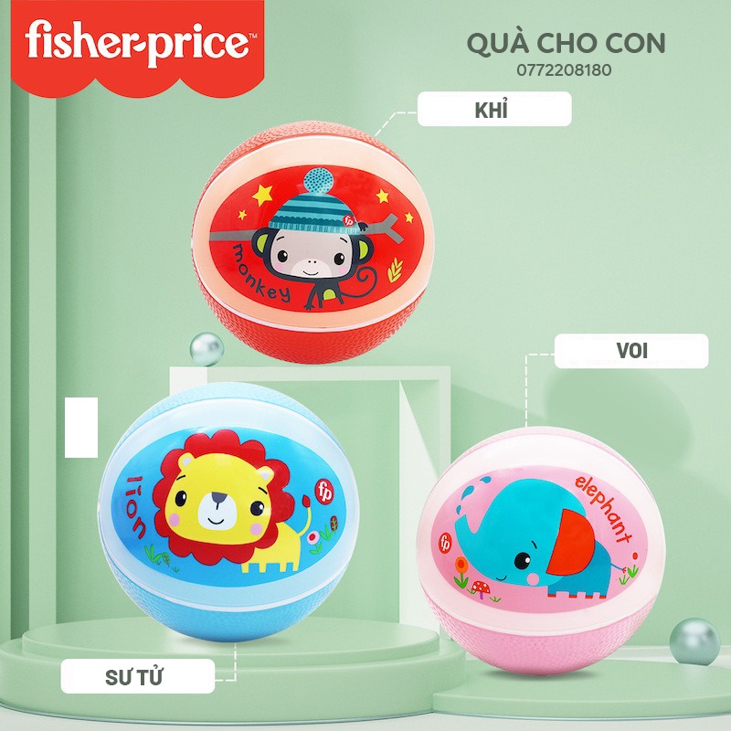 BÓNG HƠI NHỰA DẺO CHO BÉ ĐƯỜNG KÍNH 15CM CÓ HẠT CHỐNG TRƯỢT - HÃNG FISHER PRICE