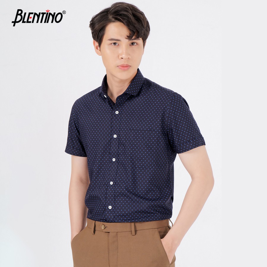 Áo Sơ Mi Nam Tay Ngắn Công Sở Lich Lãm Blentino BSI05 Không Nhăn Cao Cấp