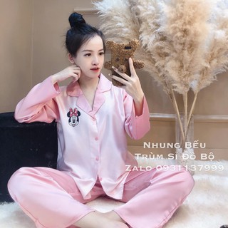 Bộ Đồ Pijama T24 [ Chất liệu Satin] Bộ Lụa Satin Cao Cấp Mặc Nhà Và Sau Sinh - TRANG STORE