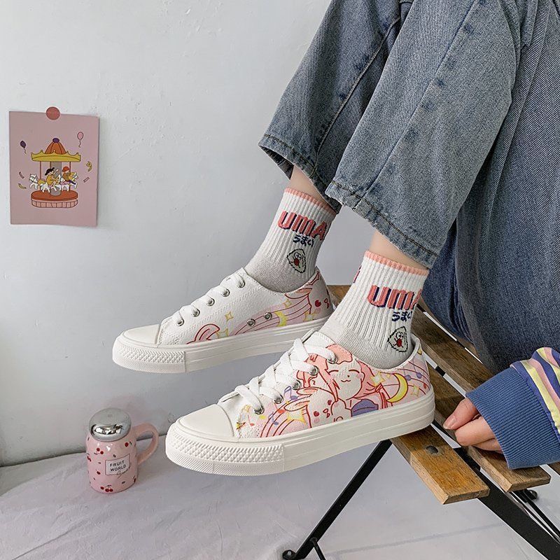 GIÀY ULZZANG CỔ THẤP HÌNH THỎ SIÊU CUTE - ORDER 10 NGÀY
