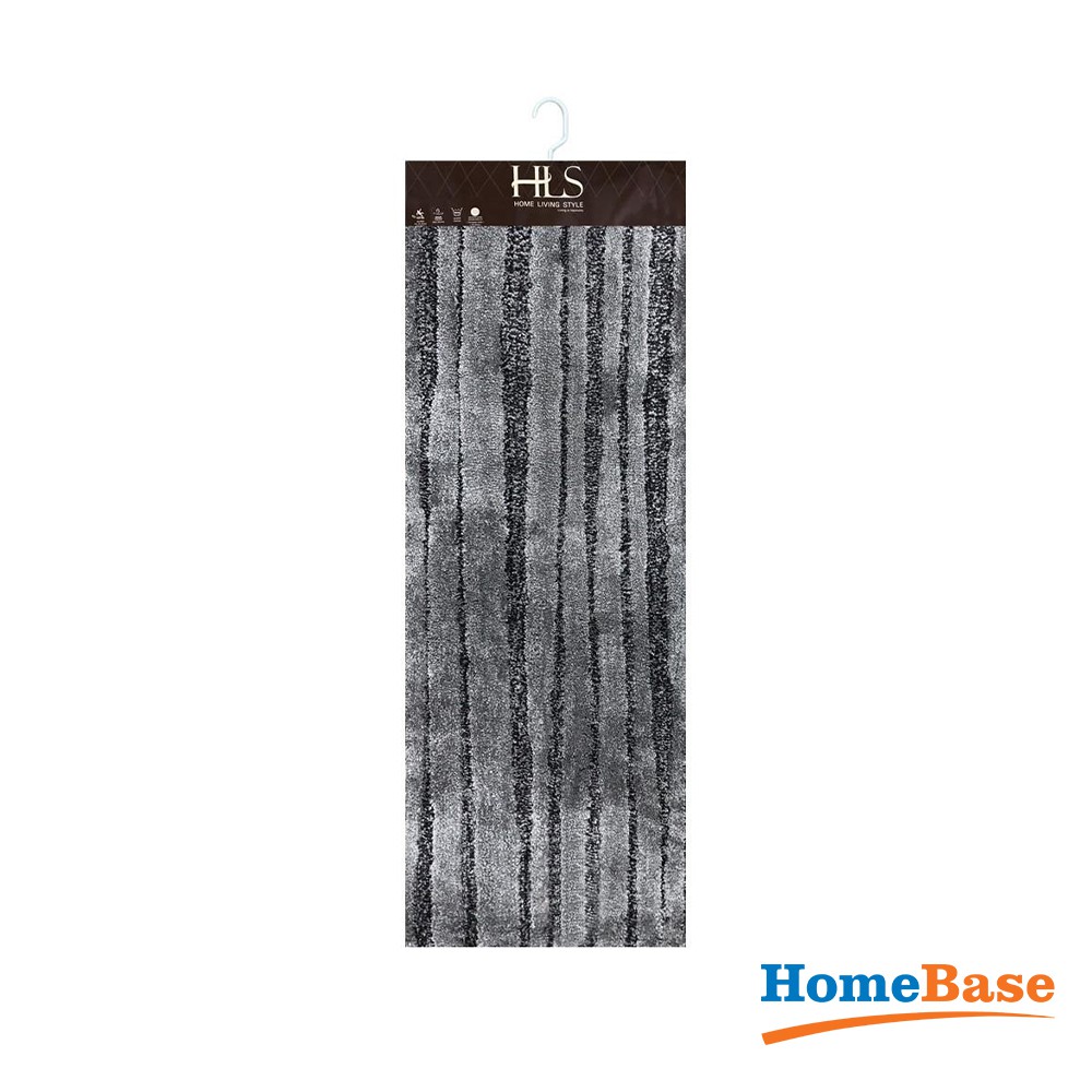 HomeBase HLS Thảm lót sàn thảm lau chân thảm phòng tắm phòng khách Microfiber Thái Lan 45x120cm xám