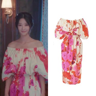 It’s Okay To Not Be Okay Seo Ye Ji Đầm Nữ Trễ Vai In Hoa Thời Trang Hàn