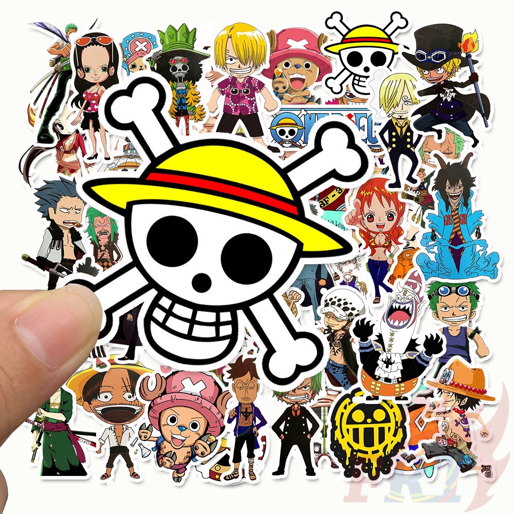 Bộ 50 miếng sticker trang trí hình nhân vật One Piece 01 nhiều mẫu