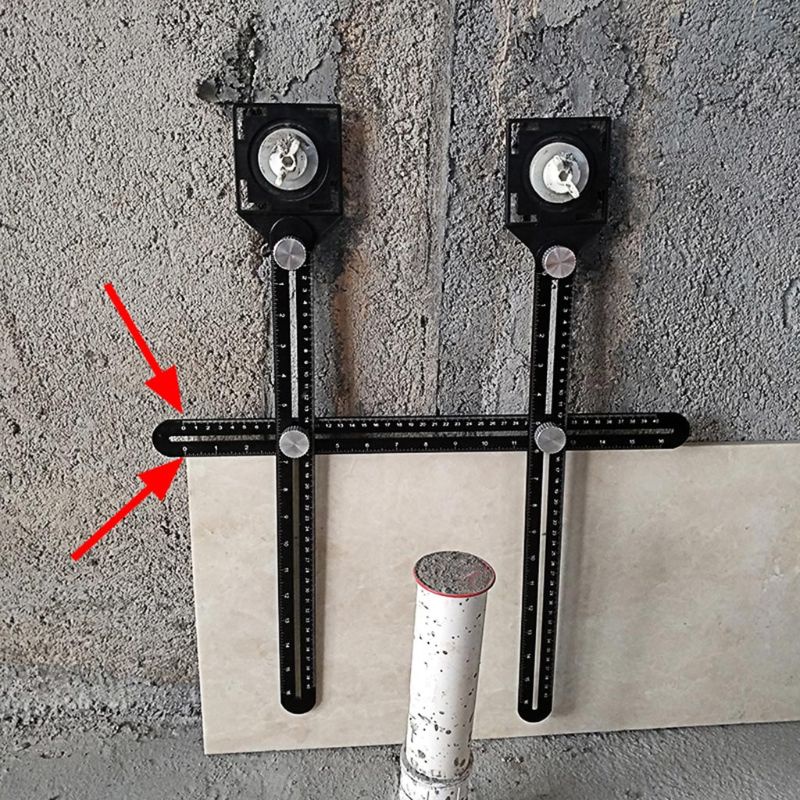 Dụng Cụ Định Vị Lỗ Khối Lượng Nhẹ Với Đầu Doble Có Thể Điều Chỉnh Cho Gạch Men