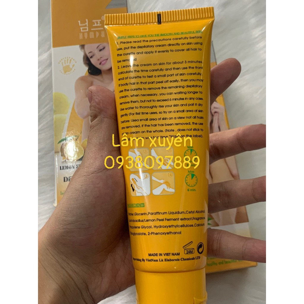 CHÍNH HÃNG Kem tẩy lông siêu sạch LK 100ml, chiết xuất từ trái chanh, làm da mịn màng, hạn chế lông mọc trở lại