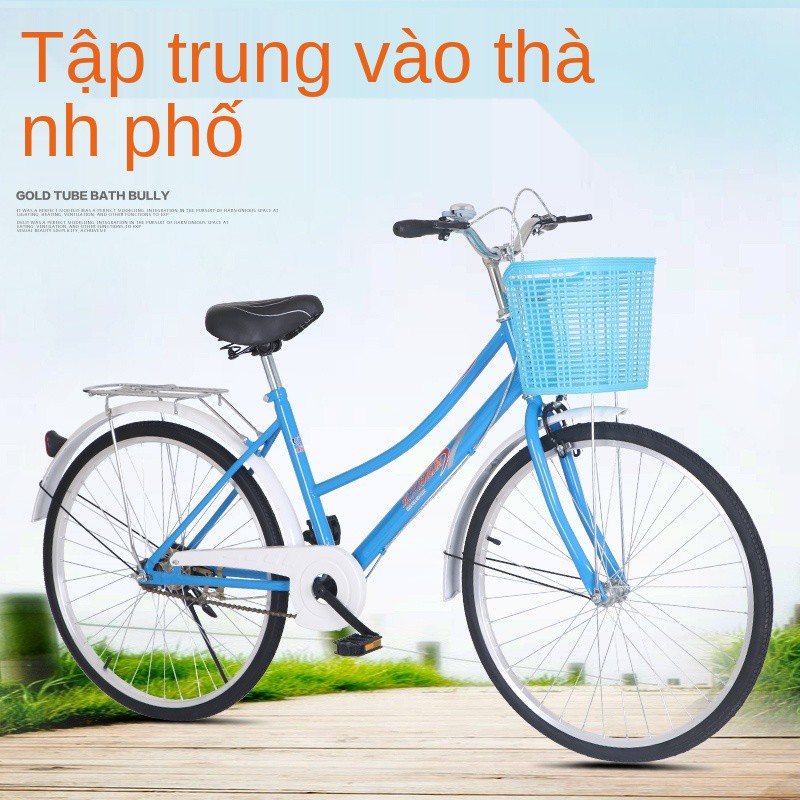 ✎✣✣xe đạp học sinh 24 inch 26 cho nam và nữ Người lớn hạng nhẹ đi lại trong thành phố cổ điển tay ga