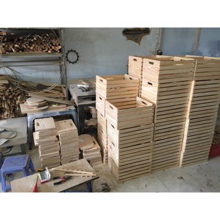 Thùng gỗ trang trí đa năng - Thùng crates