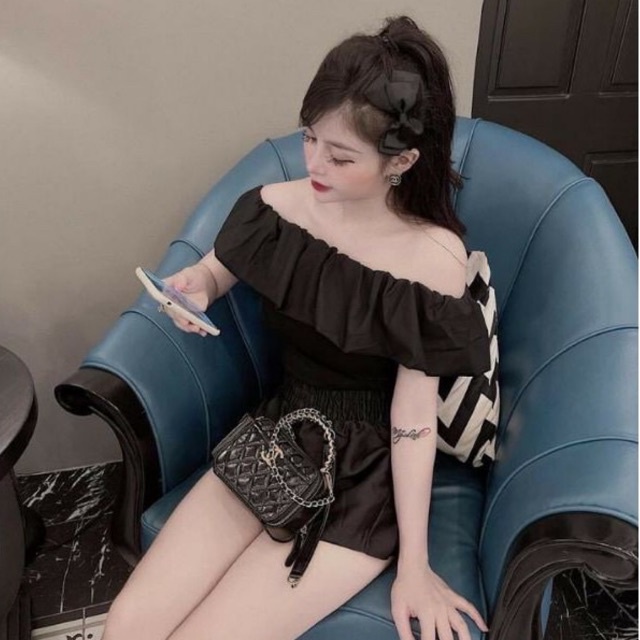 Áo trễ vai dáng ôm pha xinh xắn_036