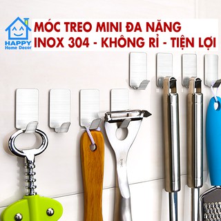 Móc treo đồ 🥰 FREESHIP 🥰 Móc treo đồ dán tường inox 304 chịu lực , không khoan, siêu chắc chắn - MOC1