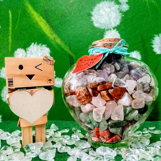 Lọ Đá Vụn Phong Thủy Trái Tim