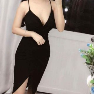 Đầm body 2 dây đắp chéo sexy
