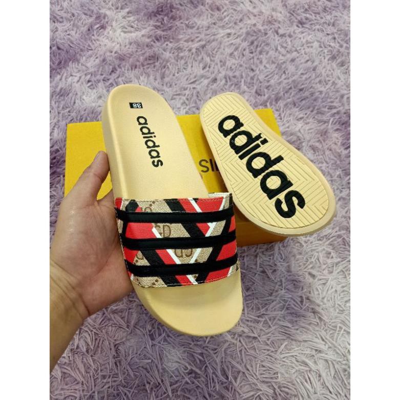 (Phun  Hộp  Thẻ - Dép  lê  adidas - dáng  thể thao Cao  Cấp