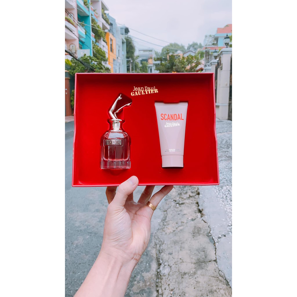 Set nước hoa nữ Jean Paultier So Scandal EDP 50ml + lotion