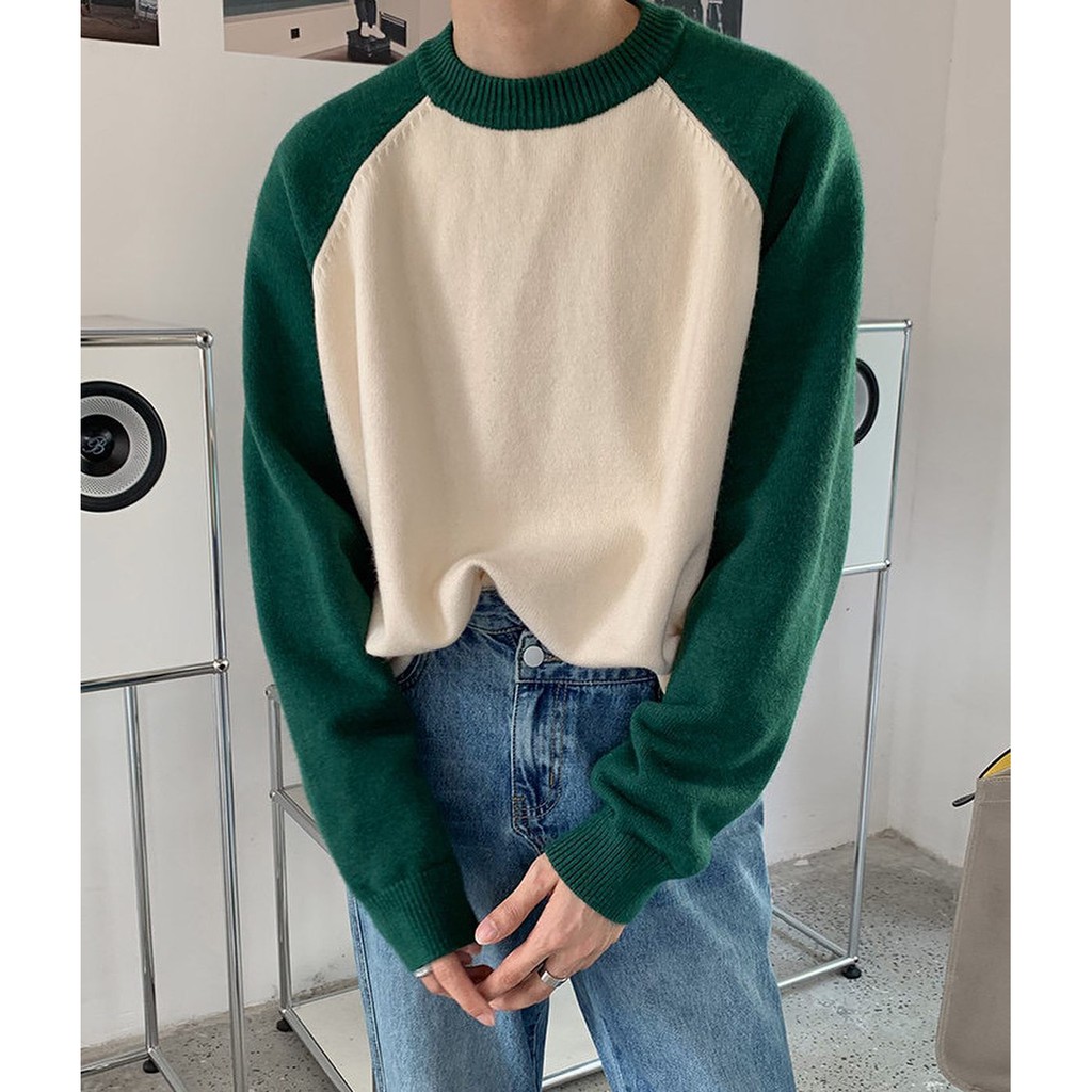 Áo sweater len tay raglan (1173)