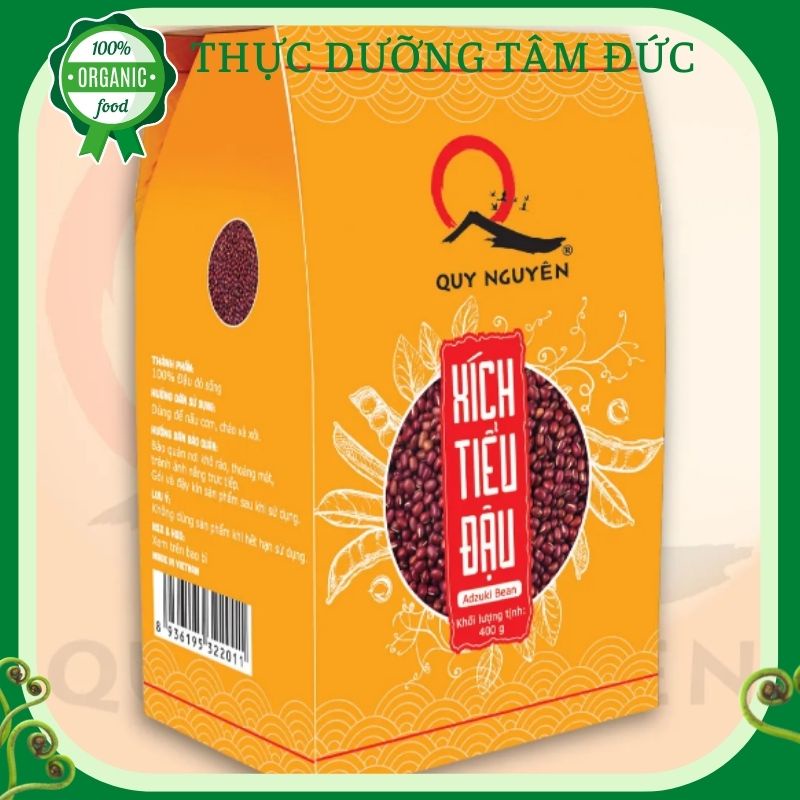 Xích tiểu đậu Quy Nguyên hộp 400gr - Đậu đỏ sống chùa Long Hương