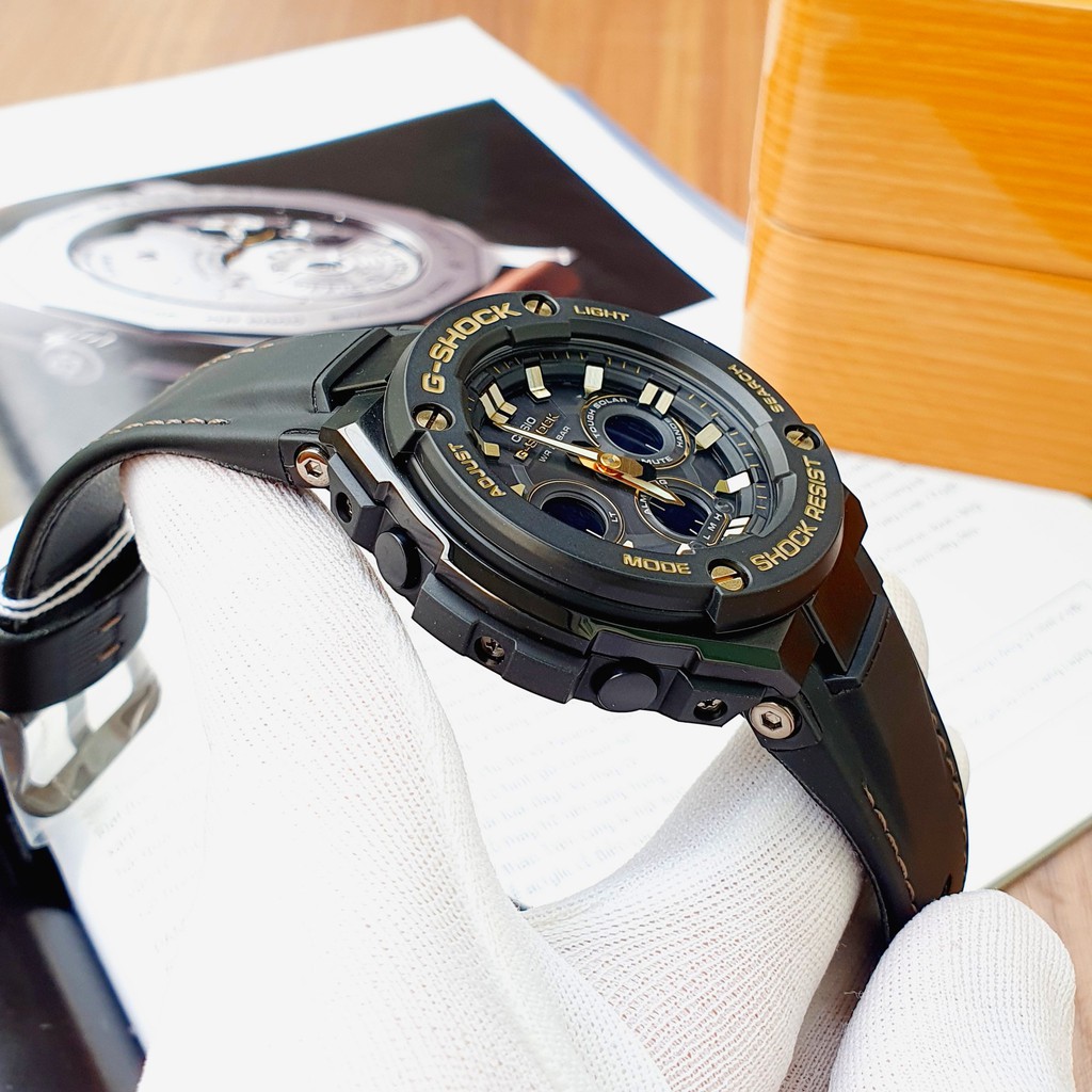 Đồng hồ chính hãng Casio G-Shock GST-S300GL-1A - Máy Quartz pin - Kính khoáng cường lực - Dây da