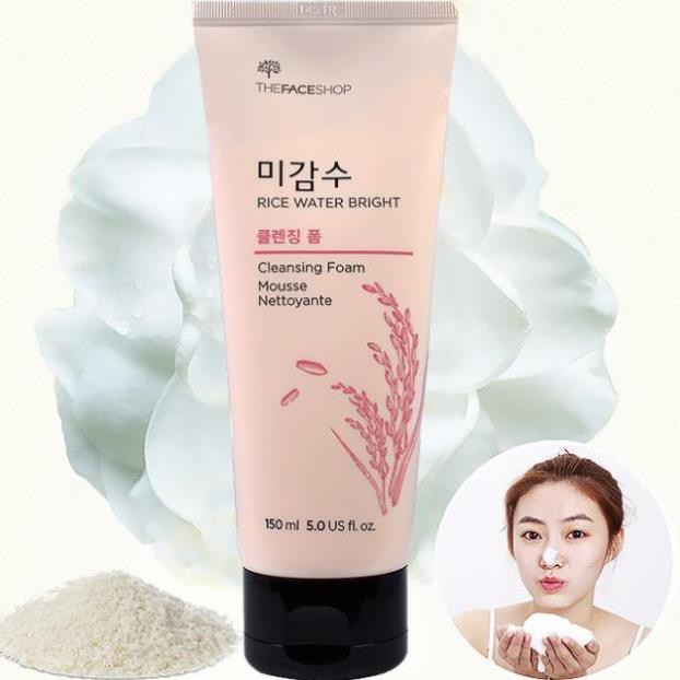 Sữa rửa mặt gạo The face shop - Sữa rửa mặt làm sạch sâu, sáng da, dịu nhẹ - 150ml