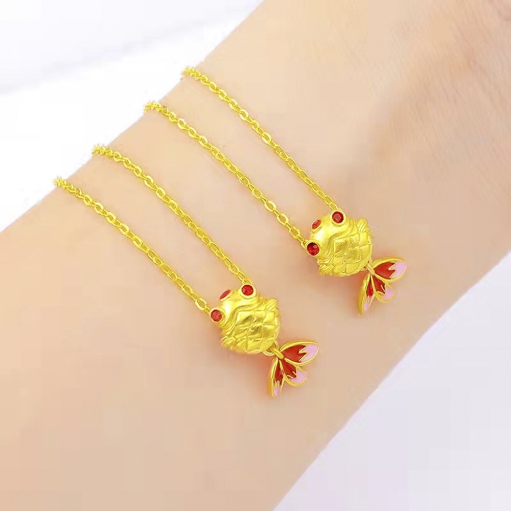 Vòng cổ Mặt Hình Cá Vàng May Mắn Thời Trang