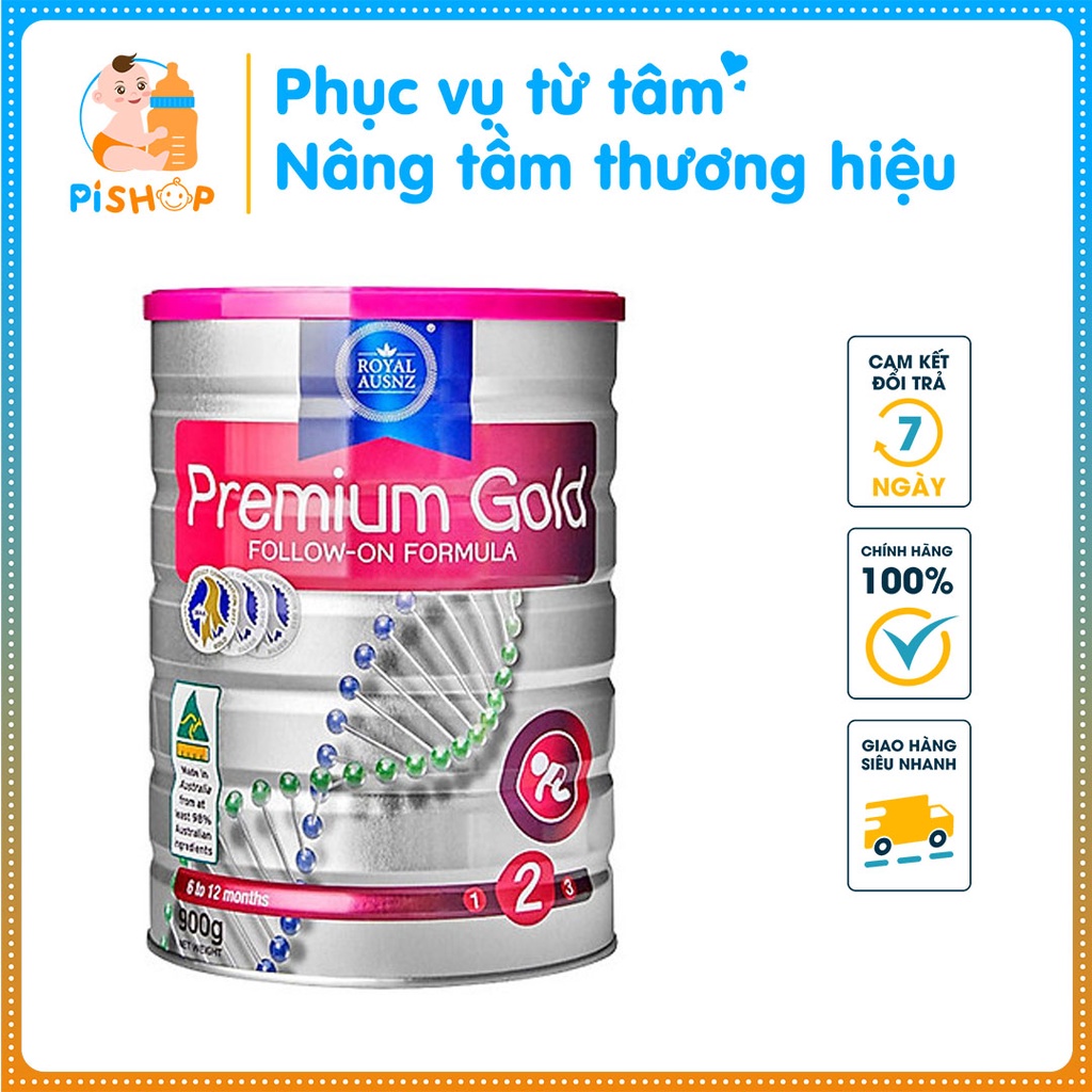 Sữa Hoàng Gia Úc ROYAL AUSNZ Premium Gold 2 Follow-on Formula số 2 900G