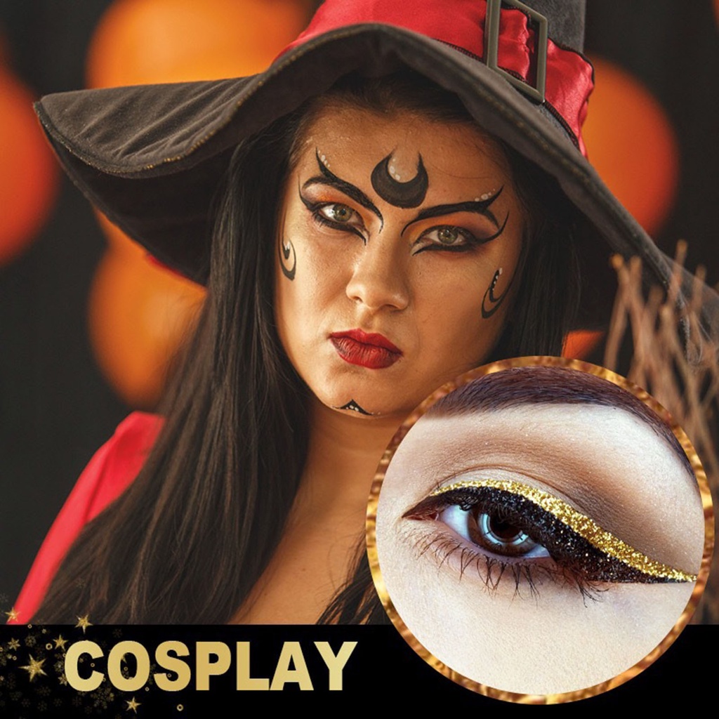 Set 4 Cặp Miếng Dán Kẻ Mắt Dễ Tẩy Trang Tiện Dụng Cho Halloween