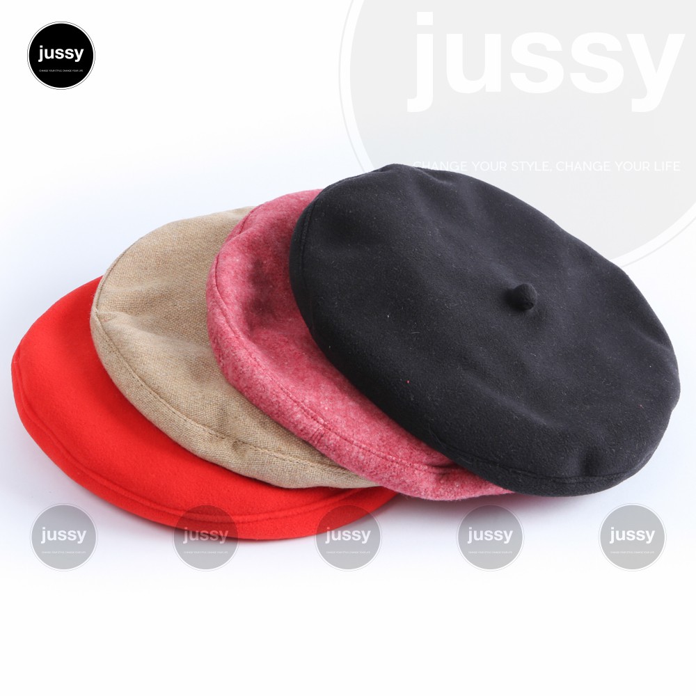 Mũ Nồi Nữ Jussy Fashion Phong Cách Vinatge Nón Beret Nam Nữ Chất Vải Nỉ Mềm Mịn Có Lớp Lót Nhiều Màu Hot Trend