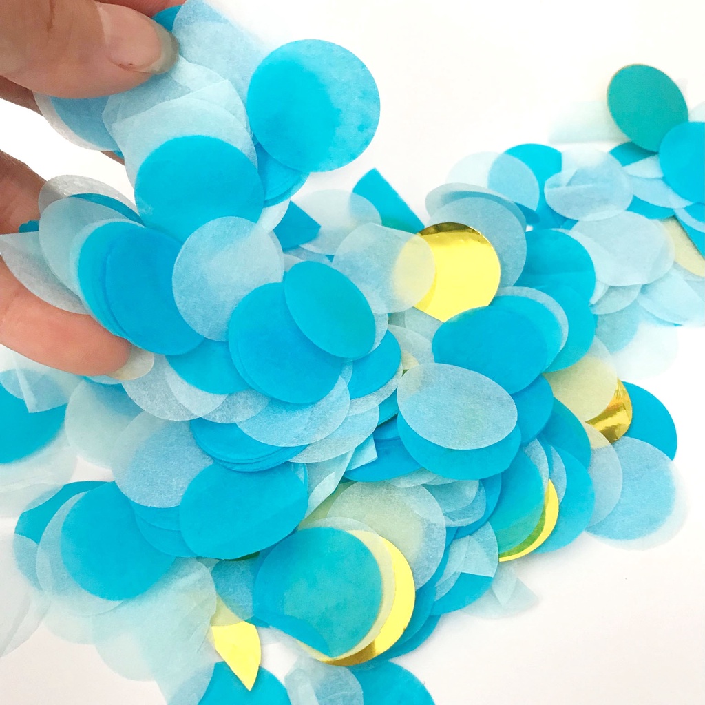 Khăn Giấy Tròn 2.5cm 30g 18 Màu Lựa Chọn Trang Trí Bong Bóng