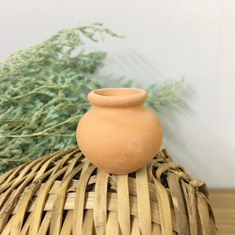 Chậu Hoa Sứ Mini Hình Tròn Dùng Trang Trí Sân Vườn / Ban Công