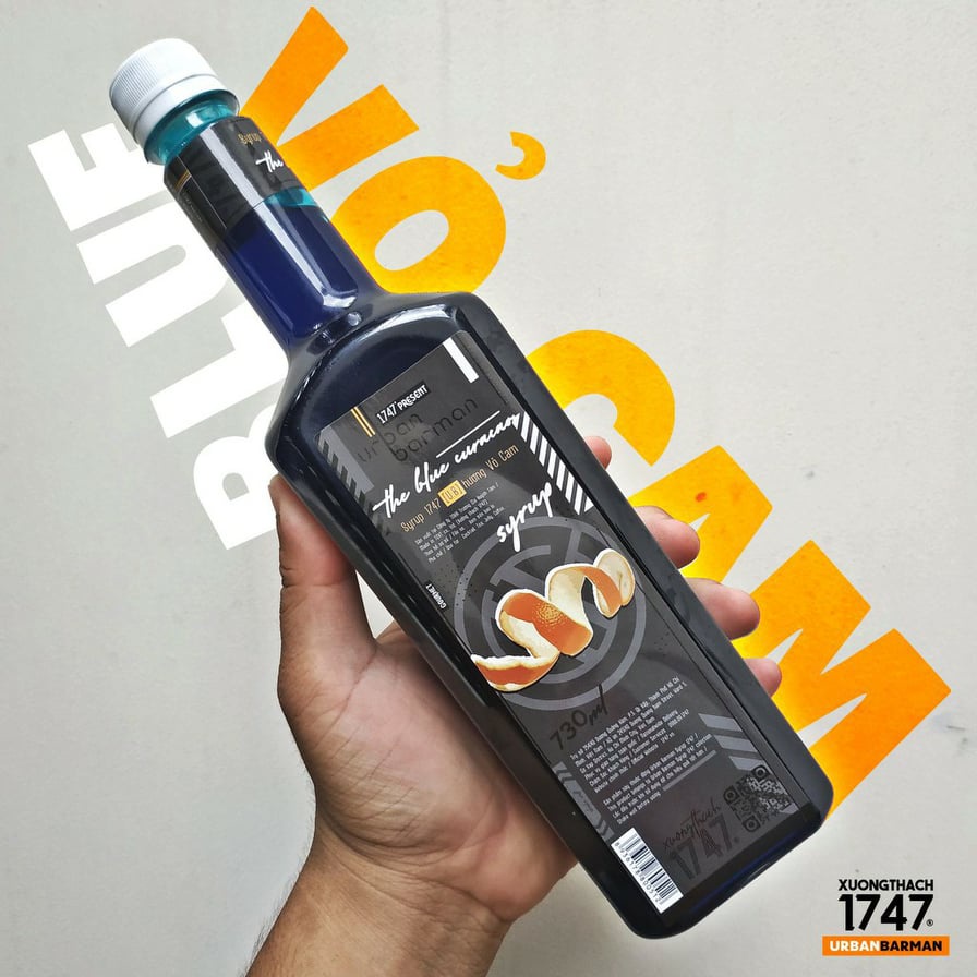 Urban Barman Syrup 1747 - Vỏ Cam | Blue Curaçao - 730ml - Siro Curacao