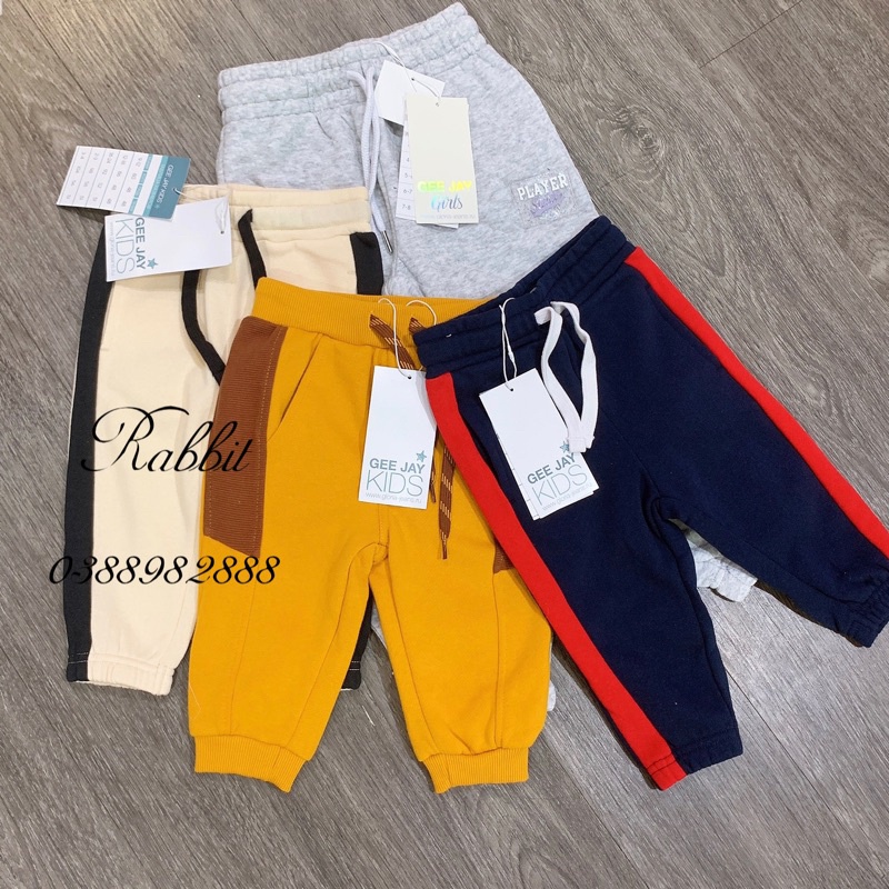 Quần nỉ Geejay phối sọc