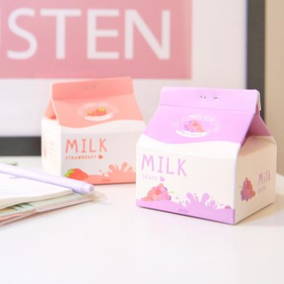 Giấy Note Pad Dạng Rút Hình Hộp Sữa Ghi Chép Tiện Dụng Đáng Yêu