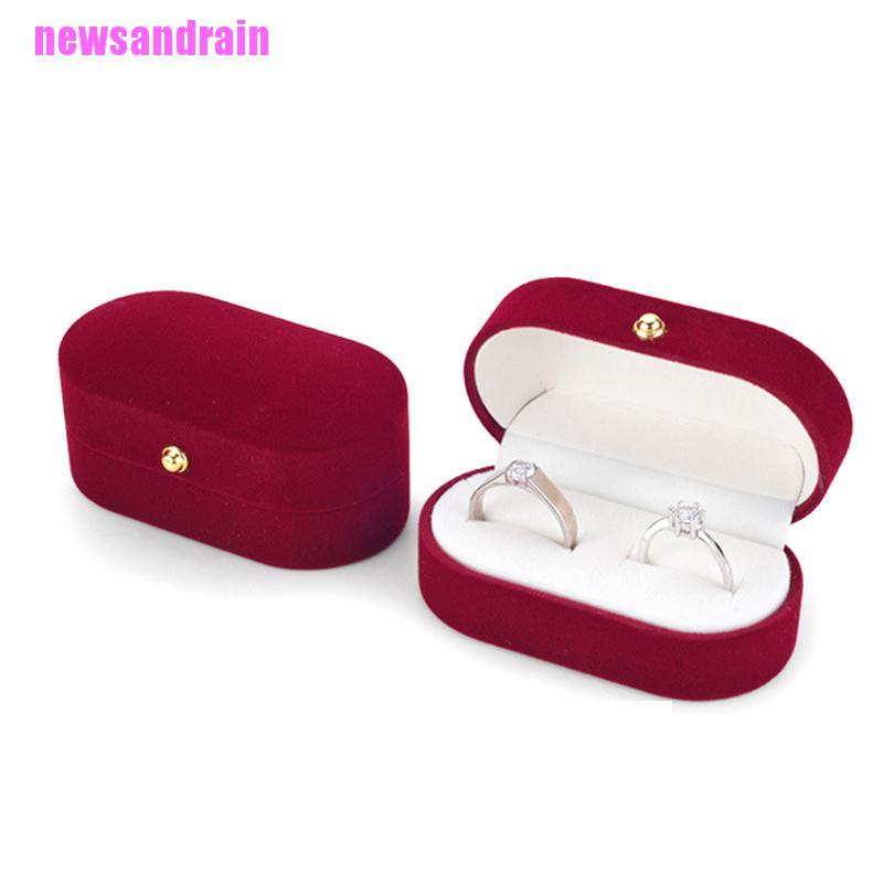 Hộp Đựng Nhẫn Đôi Bằng Vải Nhung Sang Trọng