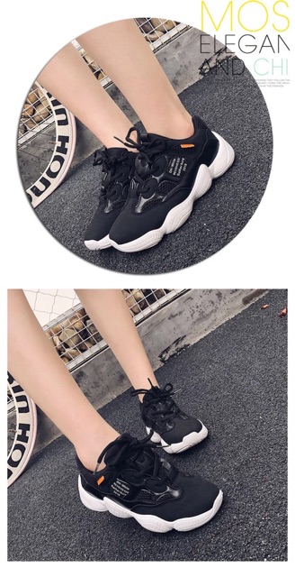 Giầy Sneaker Ulzzang thể thao pha da lộn siêu nhẹ phong cách Hàn Quốc | BigBuy360 - bigbuy360.vn