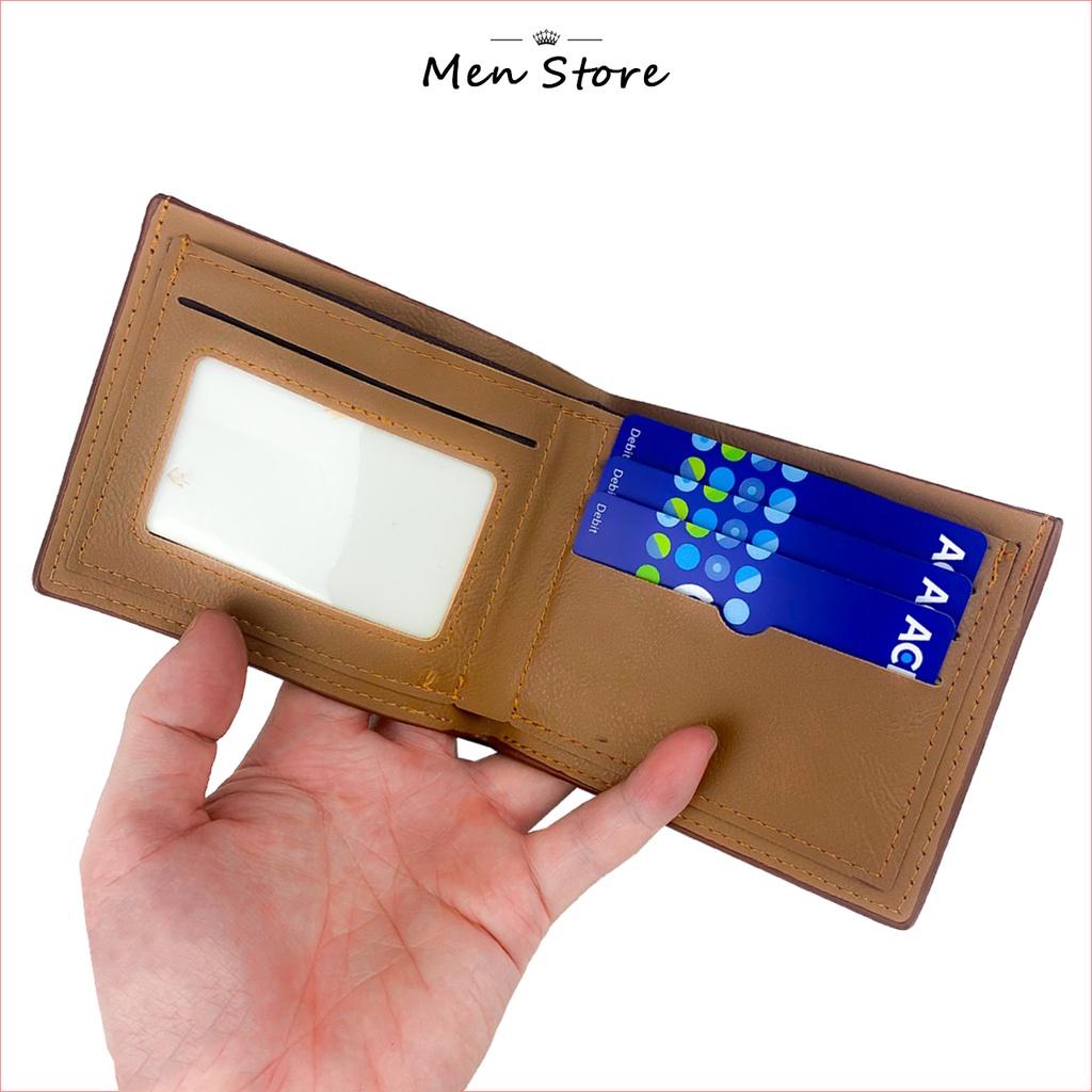 Ví nam dáng ngang JEEP nhỏ gọn thời trang, Bóp da nam cao cấp ngăn đựng thẻ rộng rãi [ Để được thẻ CMND cũ] - V001