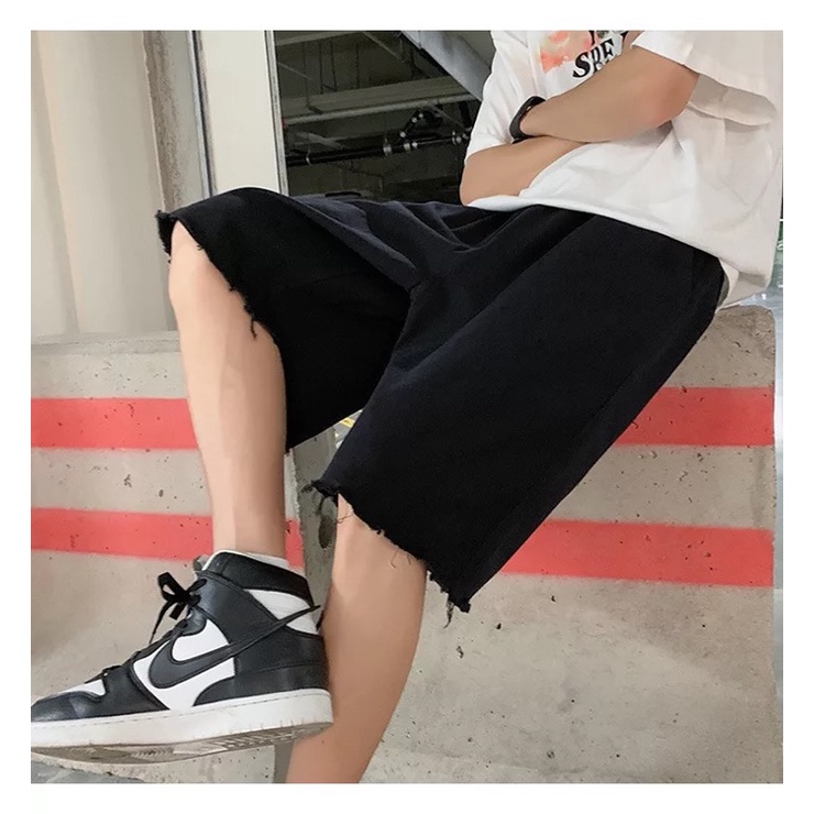 QUẦN SHORT KAKI ỐNG RỘNG NAM NỮ T-A-N Style hàn quốc-QSKT1-dể phối đồ màu đen ảnh thật