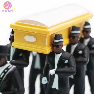 EMMYSZ Black Man Lift The Coffins Garage Kit Collection Figure for Halloween Doll Decor