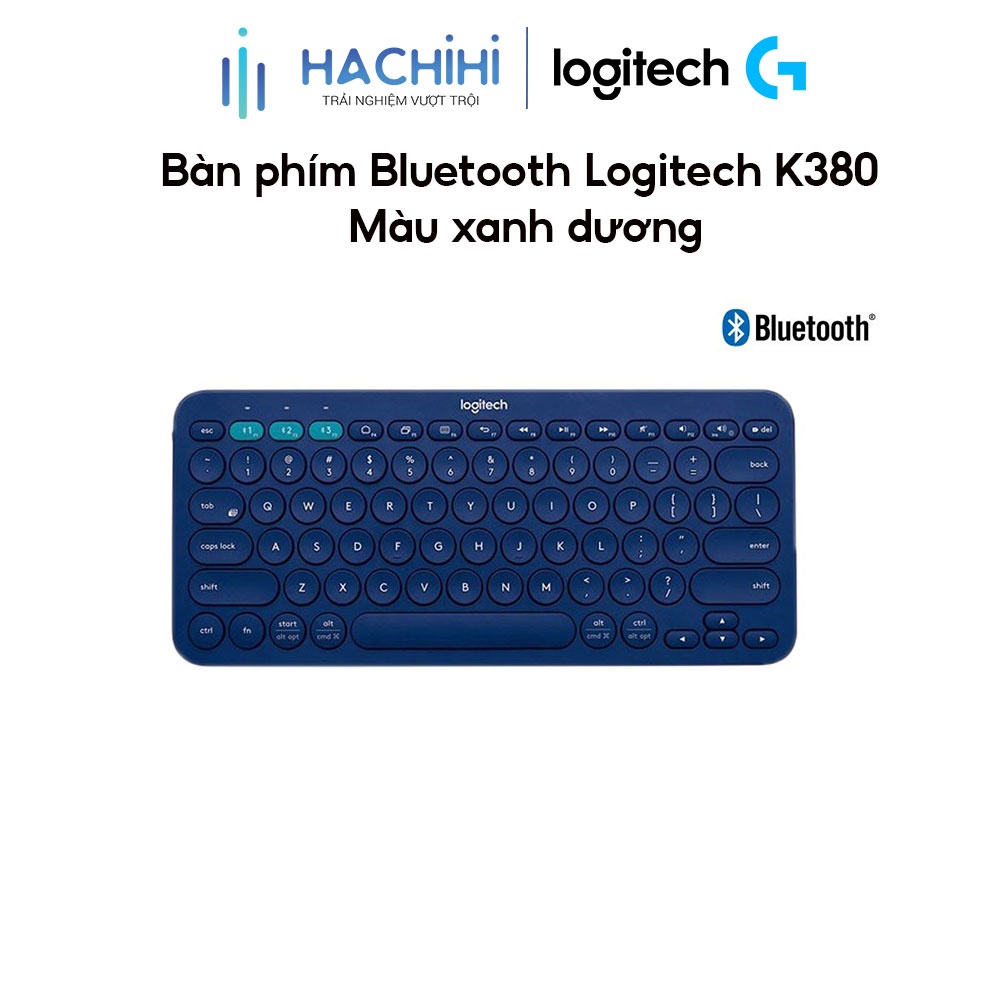 Bàn phím Bluetooth Logitech K380 - Màu xanh dương
