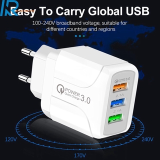 Củ Sạc Nhanh Qc 3.0 5v 2.4a 3 Cổng Usb Cho Iphone