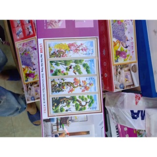 Tranh đính đá tứ quý